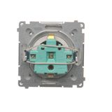 Interdediate switch with LED indicator light, (module), 10AX, quick connection, Gold matt, metalic