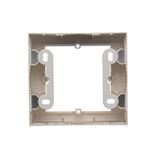 IP44 single socket outlet with shutters and frame seal - transparent flap, 16A, cream white/electro white