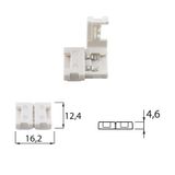 Single color LED strip connector 8 mm, 2 pins, for 120x3528