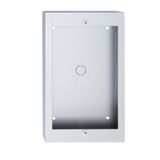 2-module AP box with installation height 32 mm, 1 row, colour: Allmetal