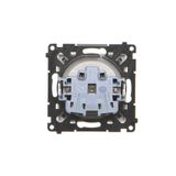 Double IP44 ITC socket cover for Keystone with descriptive field, (module), antibacterial white