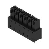 PCB plug-in connector, female header, closed side, THT/THR solder connection, 3.81 mm, Number of poles: 6, 180°, Solder pin length (l): 1.5 mm, tinned, black, Box