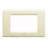 Zama 45  metal front plate for rectangular boxes blanc white (RAL 1013) colour - 3 modules