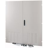 XLSD3D1610 Section door, ventilated IP31, two wings, HxW = 1600 x 1000mm, grey