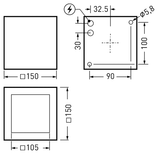 Wall and ceiling luminaire Skeo Q Lens Anthracite ETDD 27W 2600lm rotationally sym. wide (RB) IP65 IK07 3 SDCM
