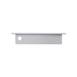 End cap with hole for AI, silver color, 1pc