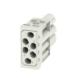 Signal module, 830 V, 16 A, Number of poles: 6, Crimp connection, Male, Required plug-in slots: 1