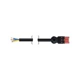 Connection cord 3x2.5mm 2 female 3-pole connectors, Wieland system, without plug; red; 2 m
