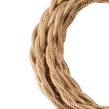 Textile Cable Twisted 2C Metallic Champagne 3m