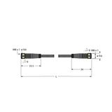 Actuator, Sensor and Supply Cable, PUR Extension Cable   PKG4M-4-PKG4M/TXL