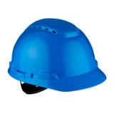 3M™ Hard Hat, Ratchet, Ventilated, Plastic Sweatband, Blue, H700N-BB