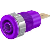 4 mm socket, flat plug connection, mounting Ø 12.2 mm, CAT III, purple, 23.3060-26