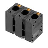 Printed circuit board terminals, 15.00 mm, Number of poles: 3, 180°, Solder pin length (l): 5 mm, black, PUSH IN without actuator, Clamping range, max. : 16 mm², Box