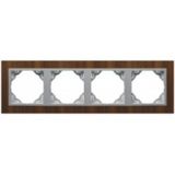 FOUR-GANG FRAME WALNUT-TREE/ALUMIUM