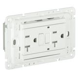 DOUB SAF EARTH SOCK (AMERIC) 127V 20A GFCI WH