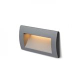 GORDIQ L recessed anthracite grey 230V LED 3W IP65 3000K