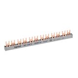 Supply busbar - fork-type - 2P - max 6 devices connected - 1 row