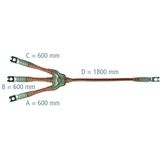 Three-pole earthing and short-circuiting cable 120mm² with crimped cab