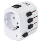 Travel adapter for America, Africa, Asia white