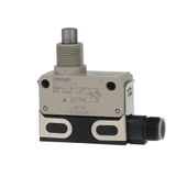 Limit switch, slim sealed, screw terminal with cable (right hand), micro-load, plunger D4EN0032A