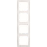 Frame 4gang, S.1, p. white, matt, plastic