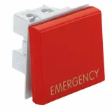 20AX 1 way single pole emergency pushbutton - red - 2  modules