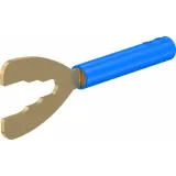 Cable lug adapter, cable lug 4.2-8.3 mm to 4 mm socket, blue, CAT II, 23.5065-23