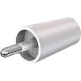 Screw-clamping adapter, 4 mm plug, spreadable to 4 mm socket, white, CAT II, 24.0161-29