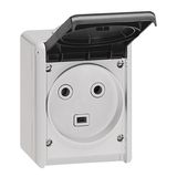 Socket outlet Plexo IP44 - 32 A - 2P+E - 230 V - Grey