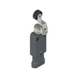 Modular prewired switch with adjustable shaped metal revolving lever diam. 20 roller