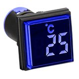 Thermometer, 22.5 mm, -20 °C – 200 °C, blue, square