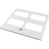 XLST5F855 Bottom-/top plate for F3A flanges, for WxD = 800 x 500mm, IP55, grey