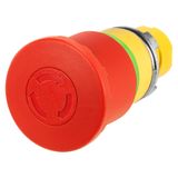 Mushroom push-button Ø 42, twist release, red
