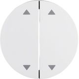 Rocker for double blind control, R.1/R.3/R.8, polar white