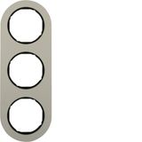 Cover frame 3-way, Series R.classic, aluminium/black