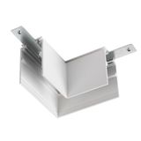 L-connector mechanical, 48V TRACK, for mounting track deep, left, white