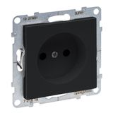 2P SOCKET SCREW TERMINALS SHUTTERED BLACK