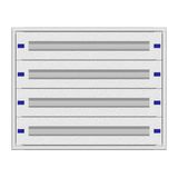 Installation insert 3-12L complete, 4 rows, plastic