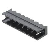 PCB plug-in connector, male header, open side, THT/THR solder connection, 5.00 mm, Number of poles: 6, 90°, Solder pin length (l): 1.5 mm, tinned, black, Tape
