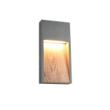 Salmon LED wall lamp wood/anthracite