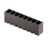 PCB plug-in connector, male header, closed side, THT/THR solder connection, 3.81 mm, Number of poles: 8, 180°, Solder pin length (l): 1.5 mm, tinned, black, Box