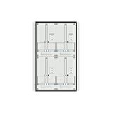 Meter box insert 2-rows, 4 meter boards / 16 Modul heights