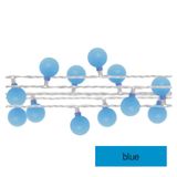 LED cherry light chain – 2.5 cm balls, 4 m, outdoor and indoor, blue, timer
