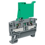 Insert terminal with fuse holder, 1st level, 4 mm², gray.