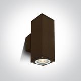 RUST BROWN WALL 2xGU10 10W IP54 100-240V
