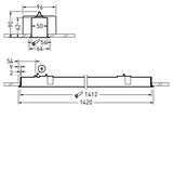 Recessed luminaires Finea C Diffuser White rectangular ETDD 33W 3166lm Lambertian (L) IK03 3 SDCM
