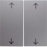 Rocker 2gang imprinted arrows symbol, B.7, al., matt, lacq.