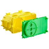 Concrete construction, electronics box 2-part, with separator wall