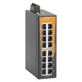 Network switch, unmanaged, Gigabit Ethernet, 16x RJ45, -40 °C...75 °C,