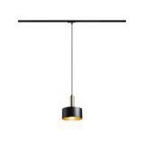 GIULIA 20 for 1-circuit tracks black/gold brown brass 230V LED E27 15W